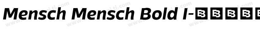 Mensch Mensch Bold I字体转换